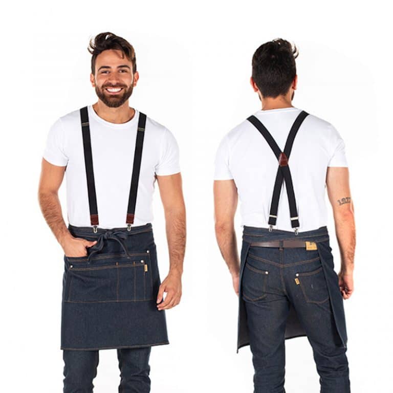 PR127 Premier Grembiule barman in denim taschino piccolo e tasca