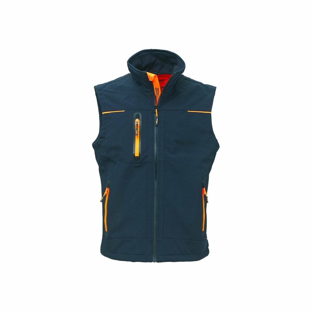 Gilet da lavoro U-Power Universe in softshell navy arancione - Acquista  online