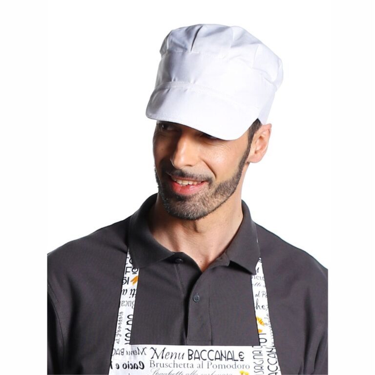 Cappello cuoco bianco tessuto riciclato e organico Klopman - Acquista Online