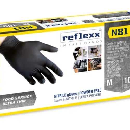 guanto-reflexx-nitrile-n81-neri-senza-polvere